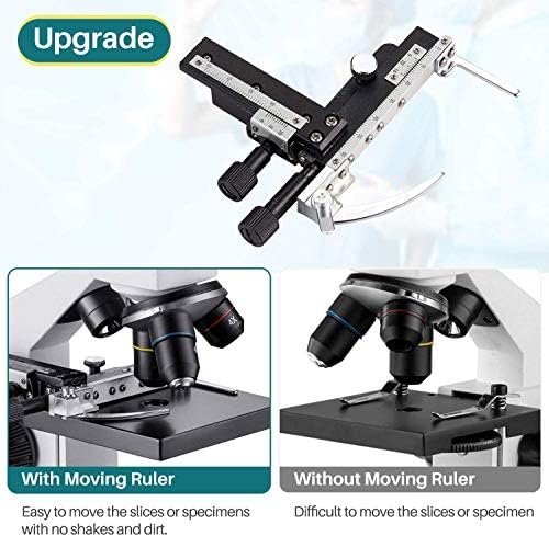 Microscope for Kid Student Adult, 100X-2000X Compound Monocular Microscope with Mechanical Platform Slides Set, Phone Adapter for School Home Education - Image 6
