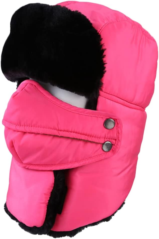 Men Winter Trapper Hat with Ear Flap Thermal Fur Warm Hat Insulated Baseball Cap with Face Cover - Image 13