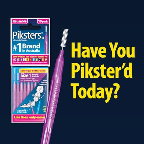 Side view of the hygienic protective caps attached to the base of Piksters brushes to serve as handle extensions.