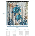 Twelve plastic C-shaped hanging hooks included with the Final Friday nautical bathroom set.