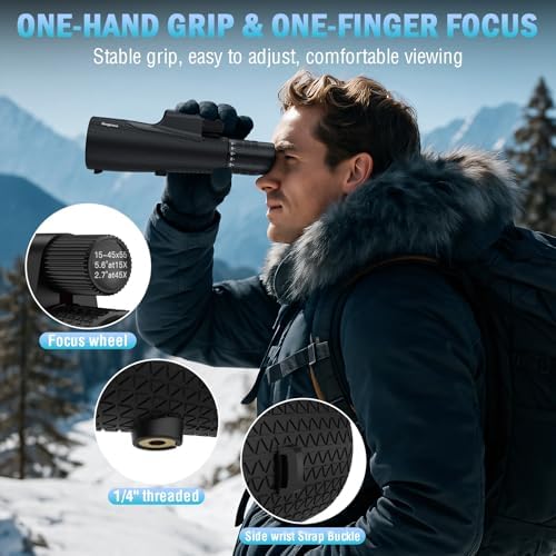 Sogries handheld monocular telescope being used outdoors for wildlife viewing and travel exploration in natural sunlight.