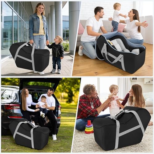 Weliday universal car seat bag packed for airplane travel