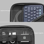Tomtoc travel storage bag displaying the soft velvet interior compartment designed for 11 inch iPad protection.