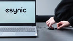 Product packaging for the eSynic professional analog to digital audio cable adapter showing all included contents
