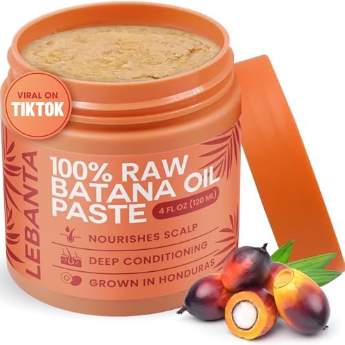 Lebanta Raw Batana Oil 4 Ounce jar front view for hair growth