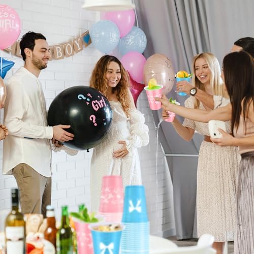 Set of 30 decorative gender reveal party cups