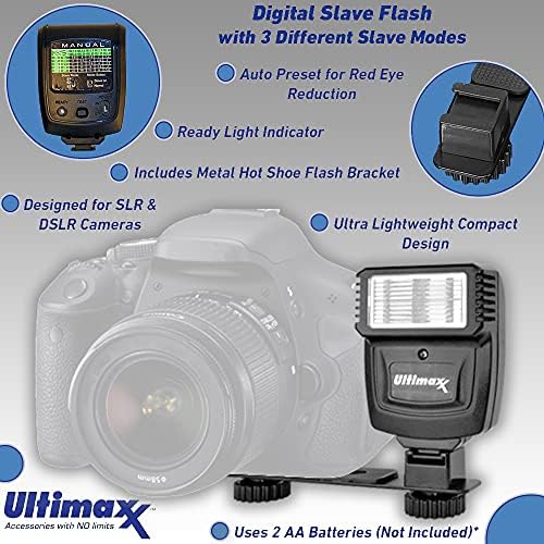 Water resistant black camera backpack filled with Ultimaxx tripod and accessories