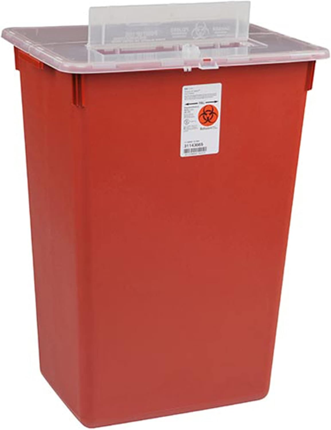Sharps-A-Gator Covidien Multi-Purpose Sharps 10 Gallon Red Base Vertical Entry Lid, Qty: 1 - Image 1
