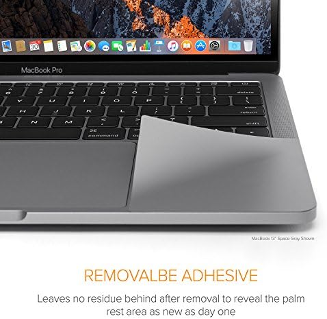 UPPERCASE model A2141 accessories kit highlighting precision cut edges next to the laptop trackpad