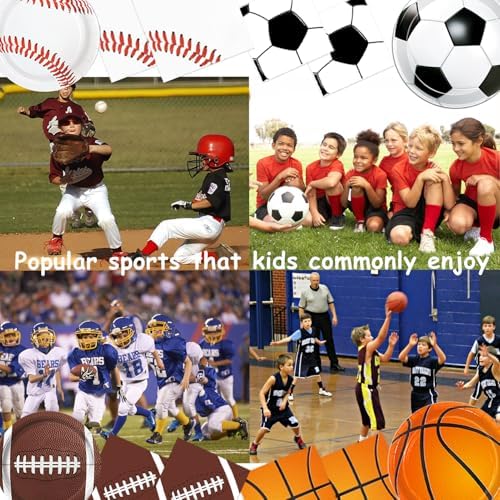 Linhaxm sports party decorations tablecloth and balloons