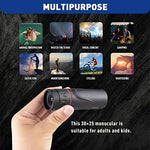 HDAJY water resistant mini telescope being used outdoors for birdwatching and scenic viewing