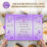 Purple 1st-99th Happy Birthday Party Decorations 18"x12" Birthday Guest Book for Men Women Suitable for All Ages Birthday Gifts Birthday Card - Image 7