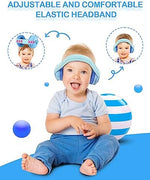 Toddler wearing Zohan EM001 ear muffs for travel safety