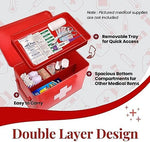 Top view of Flexzion 13 inch empty first aid case with lid.