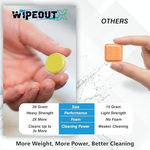 Lemon scented foaming kitchen drain cleaner tablets