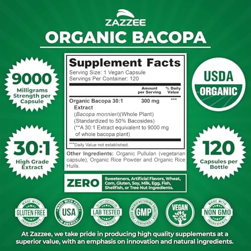 Authentic USA imported Zazzee brain supplement packaging for cognitive enhancement.