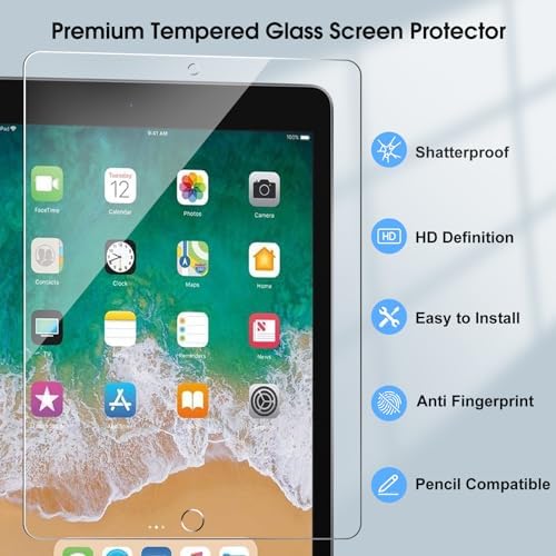 Demonstration of Apple Pencil compatibility on iPad with screen protector