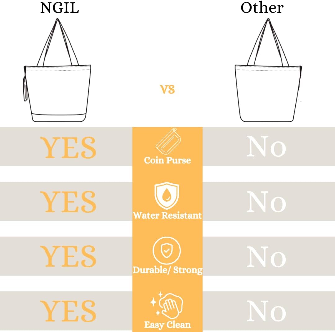 NGIL multi-purpose canvas tote bag interior space