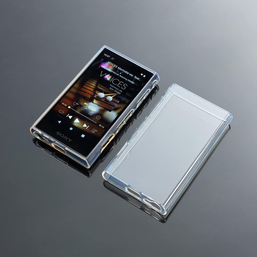 Soft Clear TPU Protective Shell Skin Case Cover for Sony Walkman NW-A300 Series NW-A306 NW-A307 (Clear Black case and Glass) - Image 9