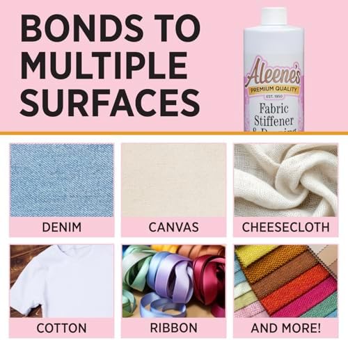 Aleene's USA imported fabric stiffener being used for crochet doily shaping.