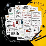 Durable vinyl rock band stickers for personal items