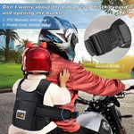 Child wearing Yisndya motorcycle safety harness on a bike