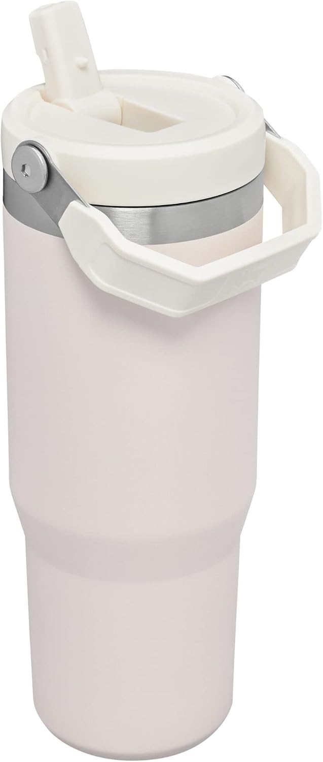 Leak resistant travel tumbler thirty ounce side view