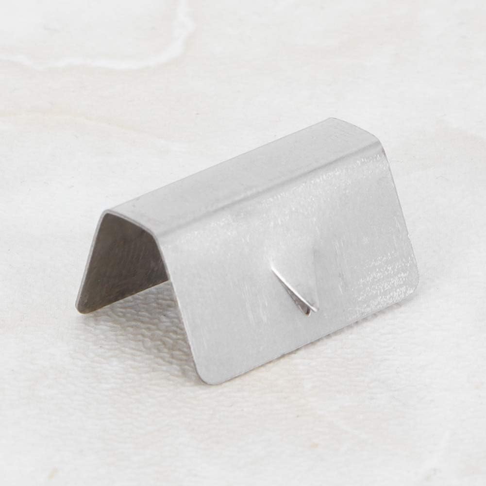 Stainless steel wind deflector retaining clips close up detail