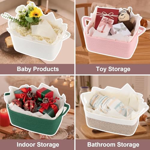 OIASKET multipurpose cotton storage bin placed on a bedroom bedside table keeping clutter hidden