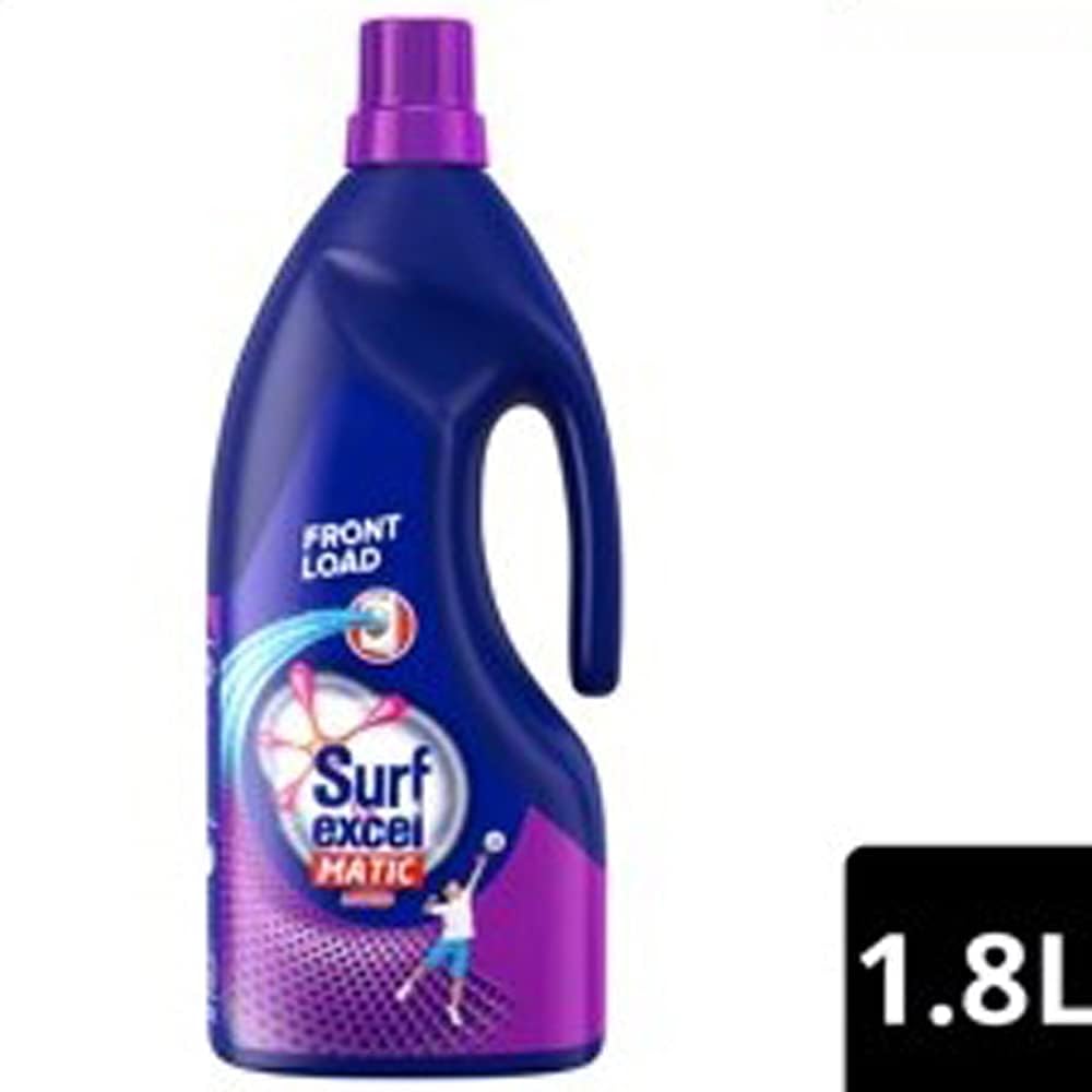 Surf Excel Matic front load laundry detergent rear label details