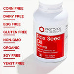 Complete packaging layout of Protocol for Life Balance plant based essential fatty acids softgels.