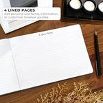 Skyline memorial registry book in black vegan leather