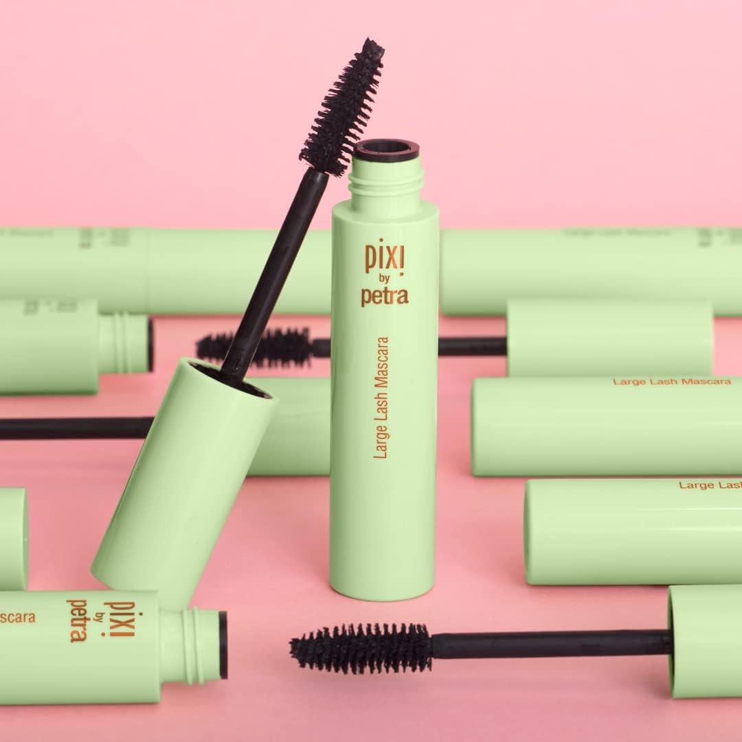 Pixi eye makeup volumizing product bottle with cap open