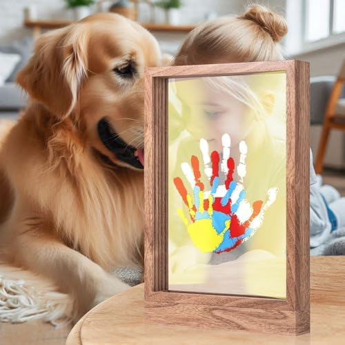 Non-toxic baby safe paints and transparent acrylic sheets close up