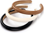 NARUNING black leather headband close up detail