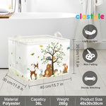 Clastyle freestanding rectangular clothes storage box standing upright on a bedroom shelf