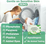 Plant based laundry detergent sheet dissolving instantly in water