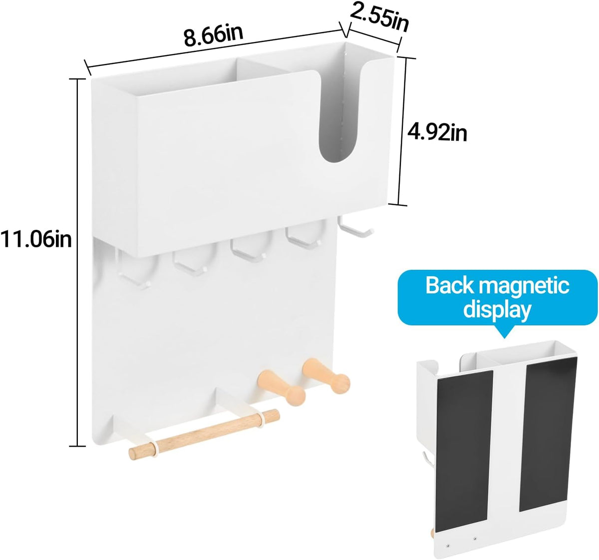 Advezo entryway shelf with tissue dispenser