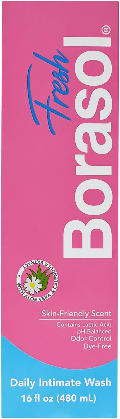 Borasol Fresh 16 oz, Hydrating and Soothing Gel for Intimate Health with Aloe Vera Feminine Care, Odor Control, pH Balance for Women, Ideal for Sensitive Skin, Perfect as Feminine Wash. - Image 1