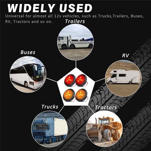 NEW SUN 4 diode round trailer security lights package components
