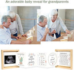 Close up of the three inch sonogram photo insert area inside the baby reveal box.