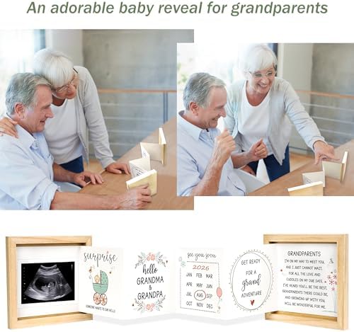 Close up of the three inch sonogram photo insert area inside the baby reveal box.