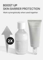 Texture of Celimax Dual Barrier Skin Wearable Cream on fingertips