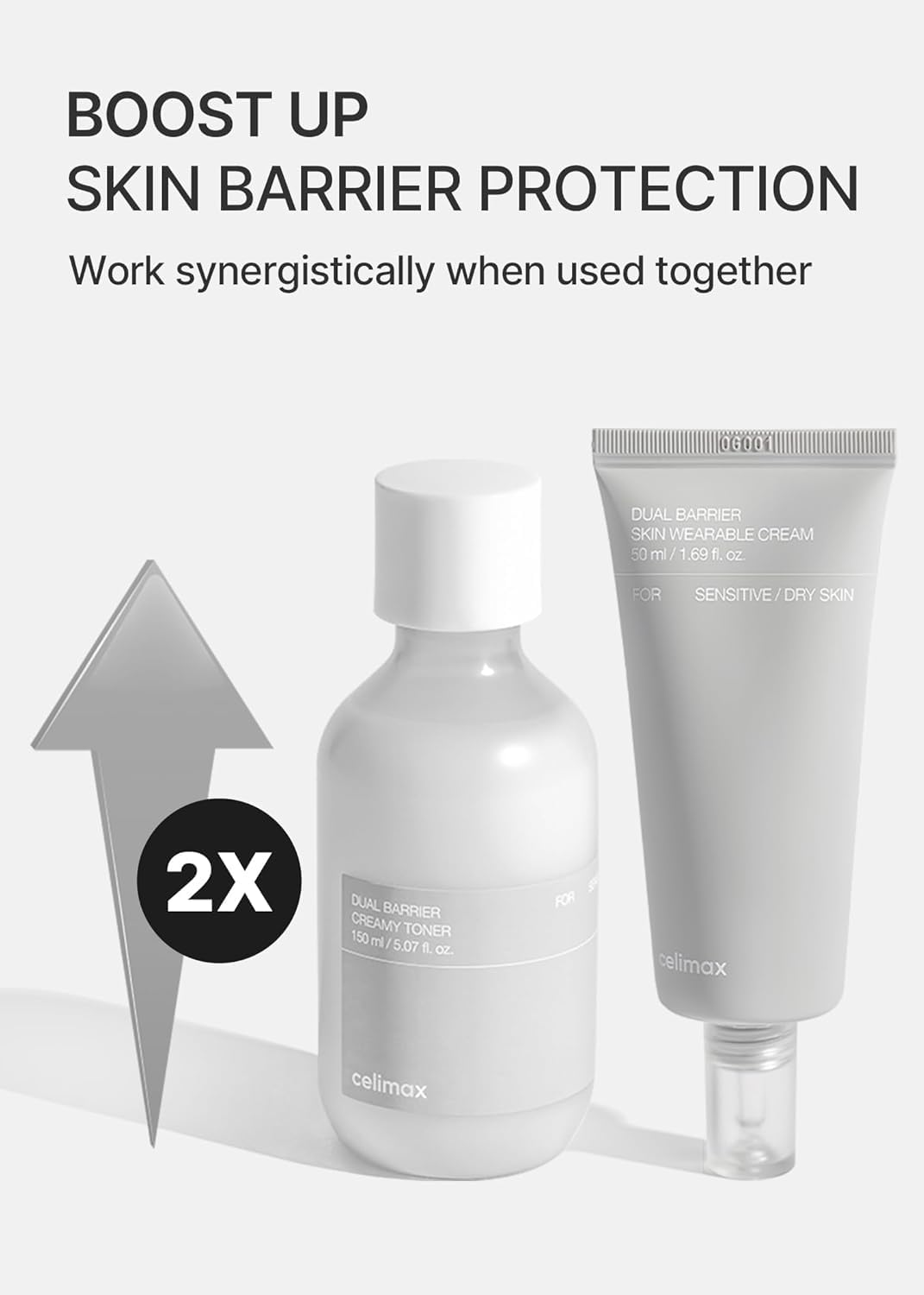 Texture of Celimax Dual Barrier Skin Wearable Cream on fingertips