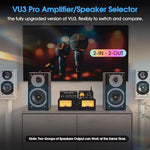 Douk Audio VU3 PRO 2-IN-2-OUT amplifier speaker selector premium aluminum chassis layout