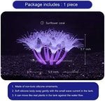 Bluecoco purple aquarium sunflower coral swaying naturally against the aquatic water current.