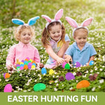 Kysthyra Easter basket stuffers pack showcasing twenty four colorful toy filled eggs.