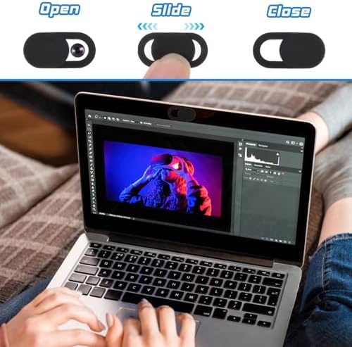 Universal privacy blocker slider being applied to a smartphone screen for front camera protection.