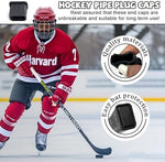Close up of Pcmursal shaft insert replacement plug for ice and field hockey stick handles.