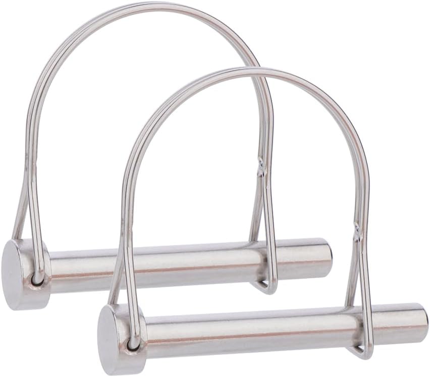 VTurboWay safety coupler pin front view showcasing marine grade stainless steel construction.